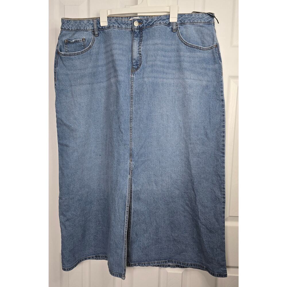 Ava & Viv Women's High-Rise Relaxed Fit A-Line Skirt- Size 24